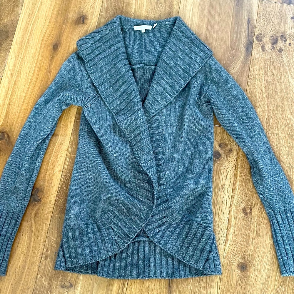 Vince grey super soft everyday shawl sweater